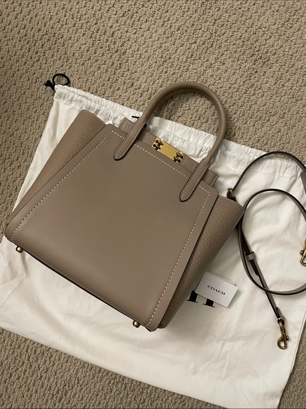 Coach Troupe Tote in Stone - Picture 2 of 7